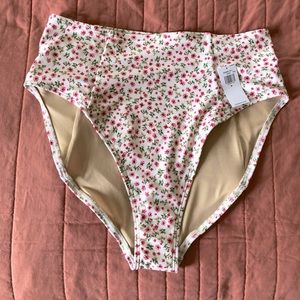 NWT Old Navy French Cut High Waist Floral Bikini Bottoms Size Medium